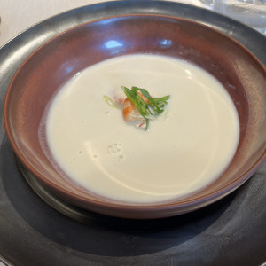 蕪と白インゲン豆のポタージュ|555764さんのアンダーズ 東京（Andaz Tokyo）の写真(2305632)