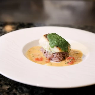 披露宴での魚料理です
