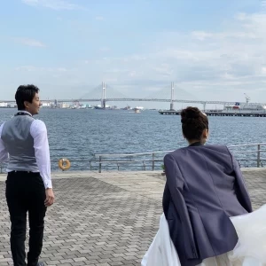 ガーデンに出ての撮影もしていただきました！|556014さんのみなとみらい sea＆terrace ～DANZERO～の写真(964120)