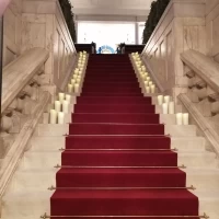 大階段を登った先には、自然光が差し込む天井