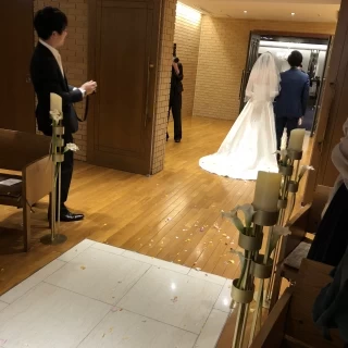 新郎新婦退場です。
