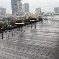 バルコニーも広く夜は観覧車をバックに写真を撮ることも