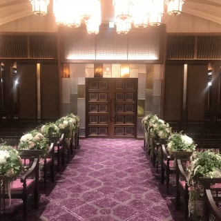 チャペル新郎新婦側から見た光景