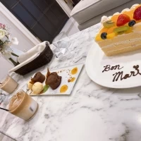 新郎新婦の　デザート　ケーキ