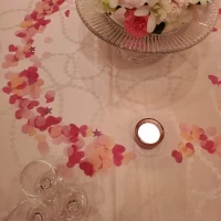 テーブル装花、キャンドル