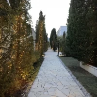 会場までの道