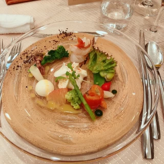 旬の海鮮と春野菜のマリアージュ