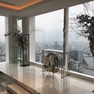 室内の挙式会場です。
ゲストとの距離がとても近いです。