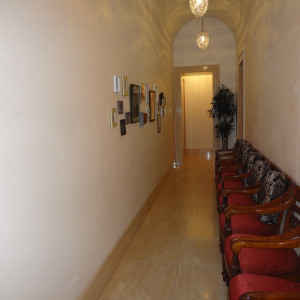 お手洗いに通じる長い廊下は装飾自由です。|558131さんのオペラ・ドメーヌ高麗橋（ウエディング取扱終了）の写真(995915)