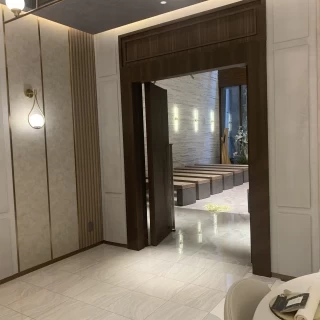 披露宴からのチャペルの眺め