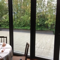 披露宴会場から見たガーデン