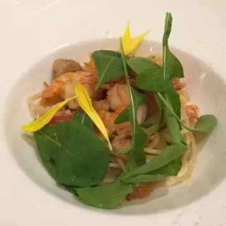 桜えびが入ったスパゲティでこちらとても絶品でした。