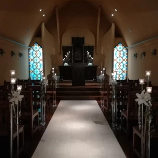 式の前のチャペル