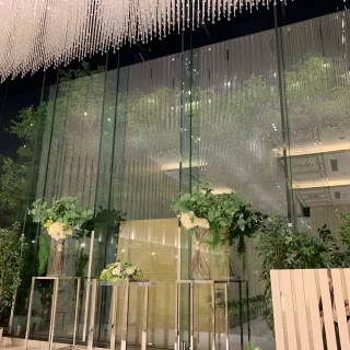シャンデリアが豪華です