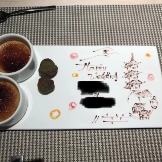 試食で出してもらった可愛いデザート