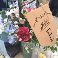招待客のテーブル装花