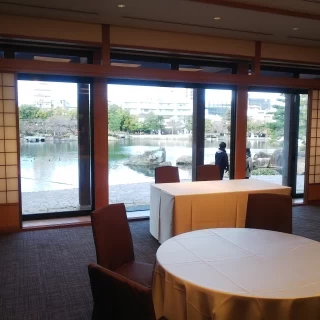 徳川園をバックにできる披露宴会場