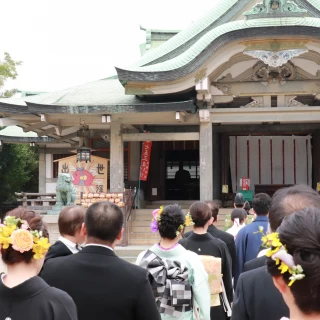 豊國神社参列時の写真。