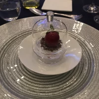 フォアグラのムースのような料理だったと記憶してます。
