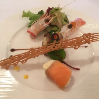 ブライダルフェアの試食
お魚。
お肉かお魚か選んだ