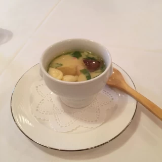 ブライダルフェアの試食
茶碗蒸し