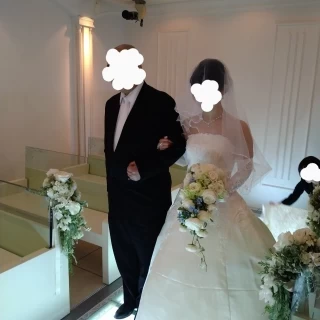 新婦、新婦父の入場