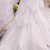 こちらはプラン内の袖ありドレス。リボン可愛いですね