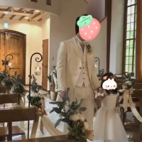 人前式なので娘は主人と一緒に入場しました。