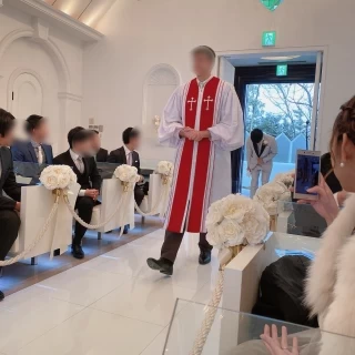 外国人の牧師さんでした。
