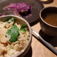 メインのアンコウの釜飯