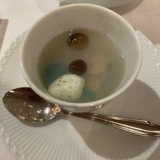 スープ(蛤と菜の花の真丈仕立て)