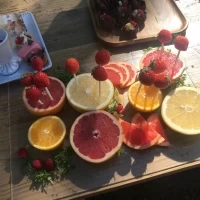 ガーデンでのデザートビュッフェ