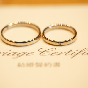 指輪と結婚誓約書（演出で使われます）|562785さんのプリティチャペル大宮（ セントパルク教会 ）の写真(1994491)