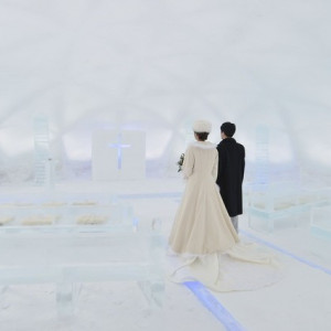 挙式前撮影|562906さんの氷の教会の写真(1076971)