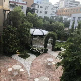 2階の廊下から見下ろした景色