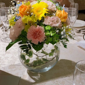 テーブル装花|563444さんのPARK WESTON HOTEL&WEDDING（パークウエストン ホテル&ウエディング）の写真(1046092)