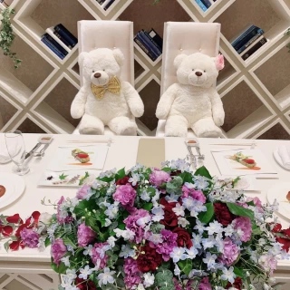 高砂、中座でぬいぐるみを飾っていた