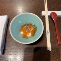湯葉といくらの前菜