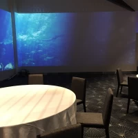 360°スクリーンの会場。圧倒されるのではないでしょうか。