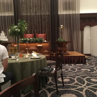 新郎新婦の高座