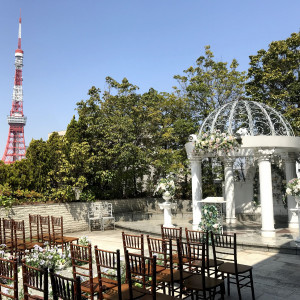 東京タワーが見えるガーデンチャペル|564712さんのホテル メルパルク東京（営業終了）の写真(1103249)
