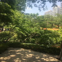 庭園のチャペルを出た時の景色