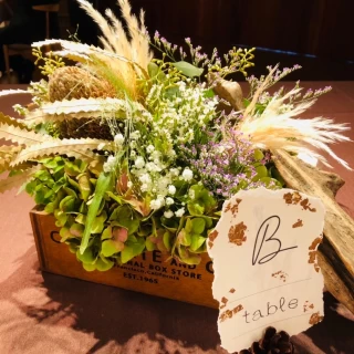 お花がとても可愛くて式終わりには持ち帰りが激戦でした。