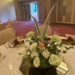 テーブル装花|565529さんのSHOZANKAN（仙台 勝山館）の写真(1060382)