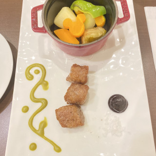 京野菜を使用。A5ランクのお肉も脂が美味しい。