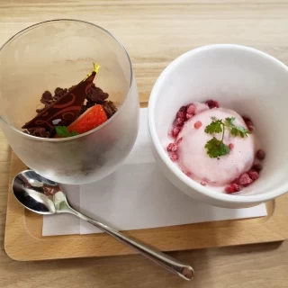 試食会でいただいたデザート！
