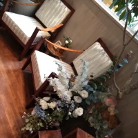 階段踊場の飾り