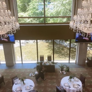 二階から見た披露宴会場