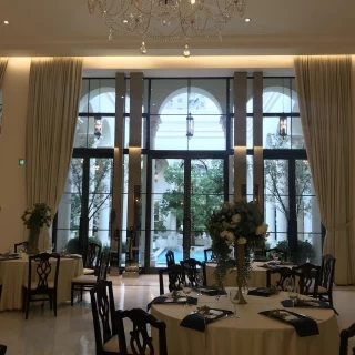 披露宴会場庭風景