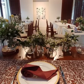新郎・新婦席から。